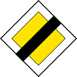 End of the priority road.