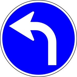 Girar a la izquierda obligatorio.