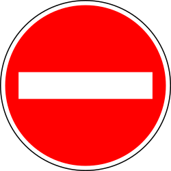 Yön yasak (tek yönlü trafik olan yol).