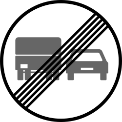 End of the overtaking prohibition for trucks.