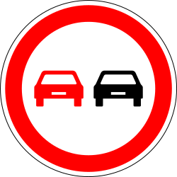 Overtaking prohibited.