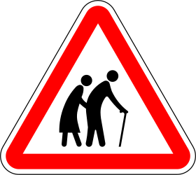 Warning for elderly.