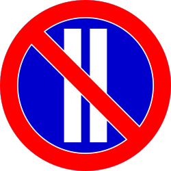 Estacionamiento prohibido en fechas pares.
