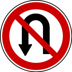 Omkeren verboden (U-bocht).