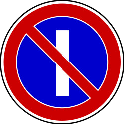 stacionamiento prohibido en fechas impares.