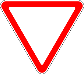 制御されていない交差点に対する警告。