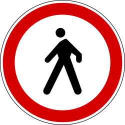 Pedestrians prohibited.