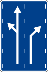Traffic sign of Turkey: Overview of the <a href='/en/turkey/overview/lane'>lanes</a> and their direction