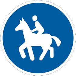 Mandatory path for equestrians.