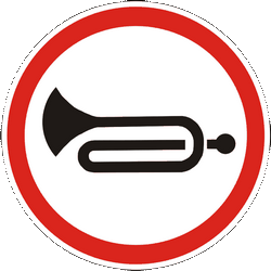 Horn benutzen verboten.