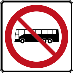 バスは禁止されています。