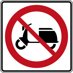 Cyclomoteurs interdits.