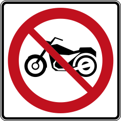 オートバイは禁止されています。