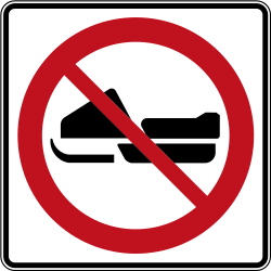 Motos de neve proibidos.