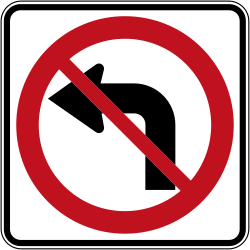 Virar à esquerda é proibido.