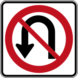 Proibido dar meia volta (inversão de marcha).