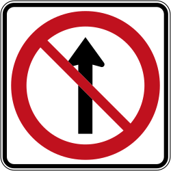 Está prohibido conducir en línea recta.