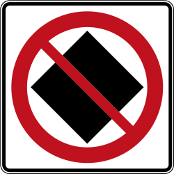 Fahrzeuge mit Gefahrgut verboten.