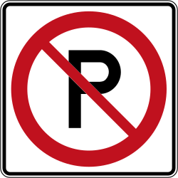 駐車禁止。