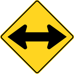 Advertindo sobre um obstáculo, passe à esquerda ou à direita.