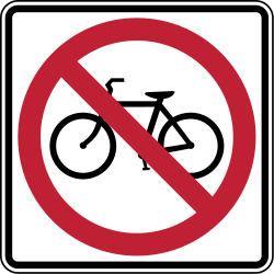 Ciclistas proibidos.