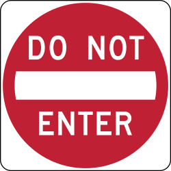 Направление запрещено (дорога с односторонним движением).