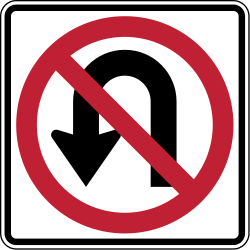 Proibido dar meia volta (inversão de marcha).