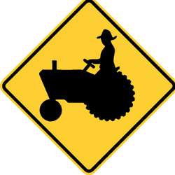 Warning for tractors.