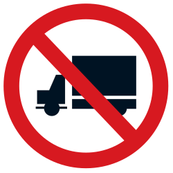 Caminhões proibidos.