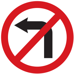 Tourner à gauche est interdit.