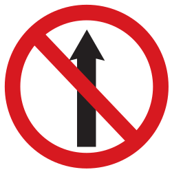 Está prohibido conducir en línea recta.