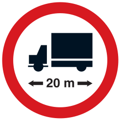 Vehicles longer than indicated prohibited.
