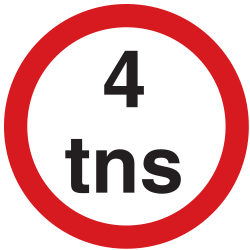 Vehicles heavier than indicated prohibited.