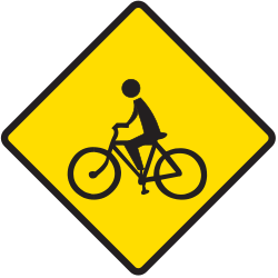Warnung für Radfahrer.