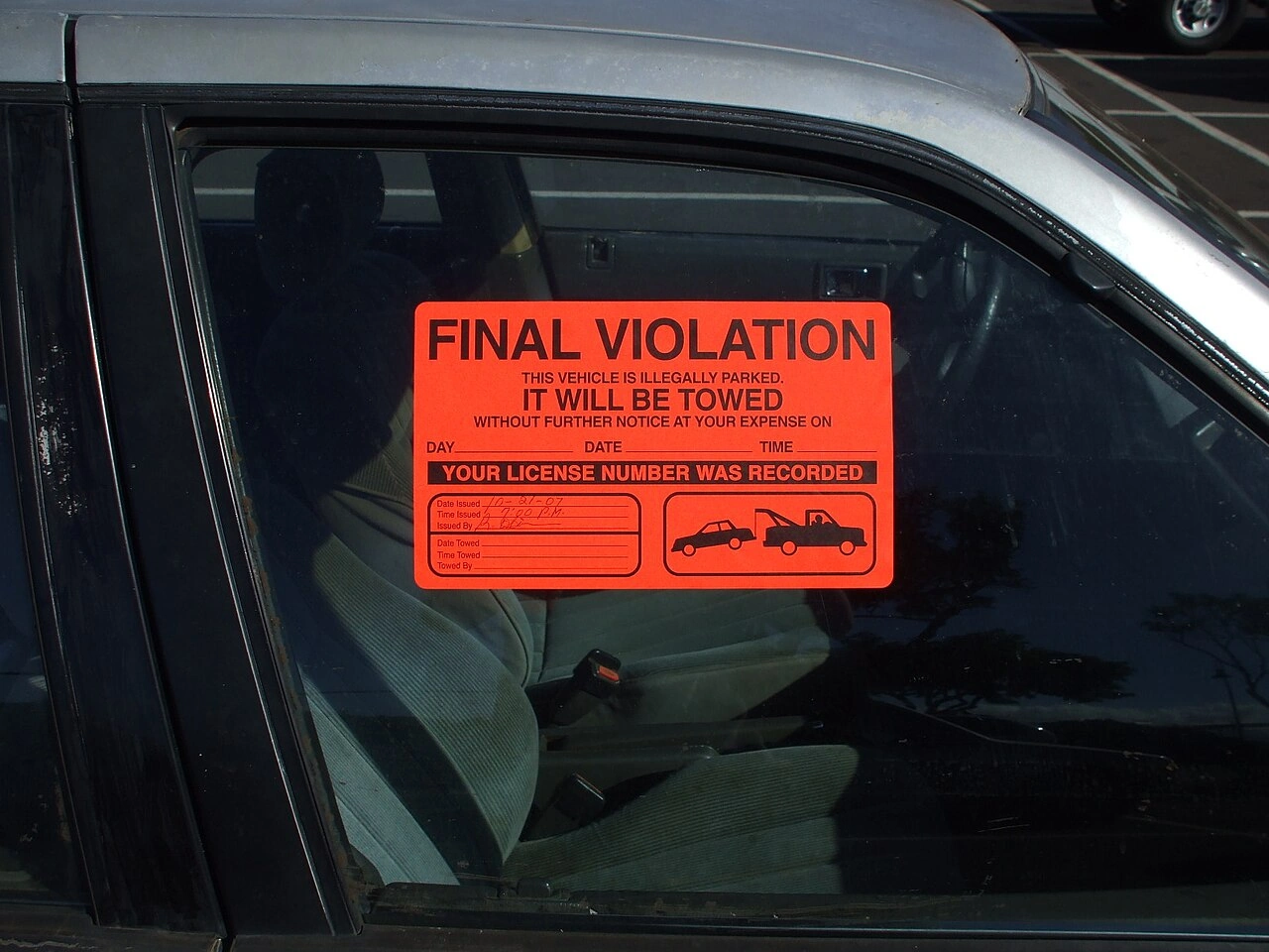 Infracción de estacionamiento