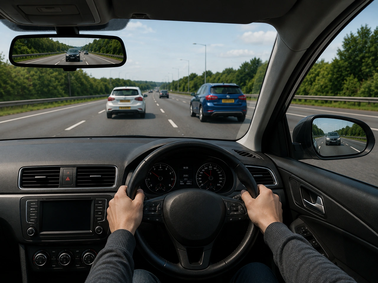 What should you do before changing lanes?