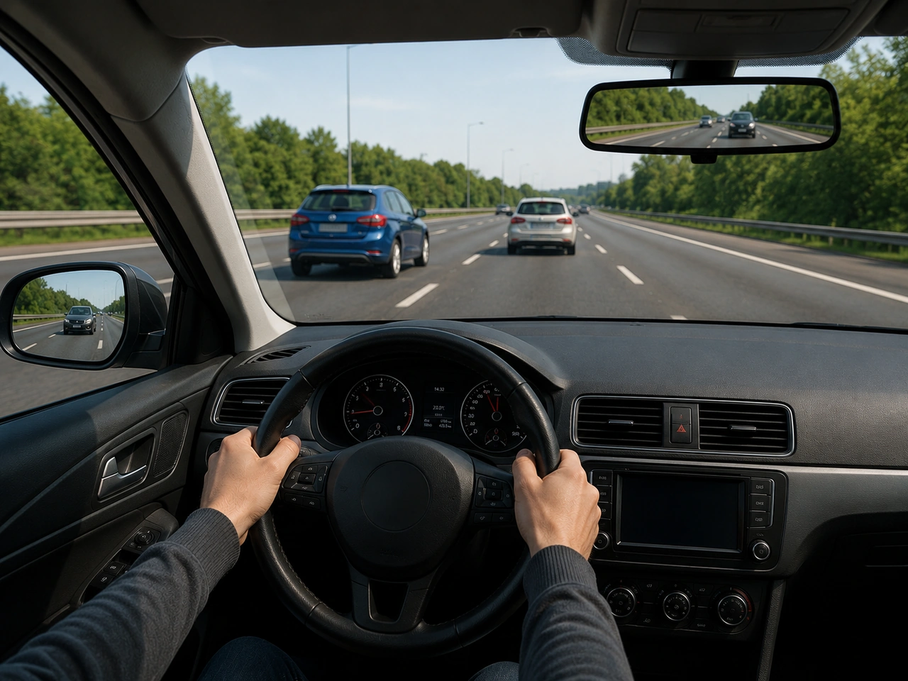 What should you do before changing lanes?