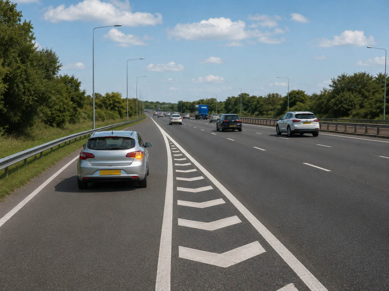 What should you do before joining a motorway?