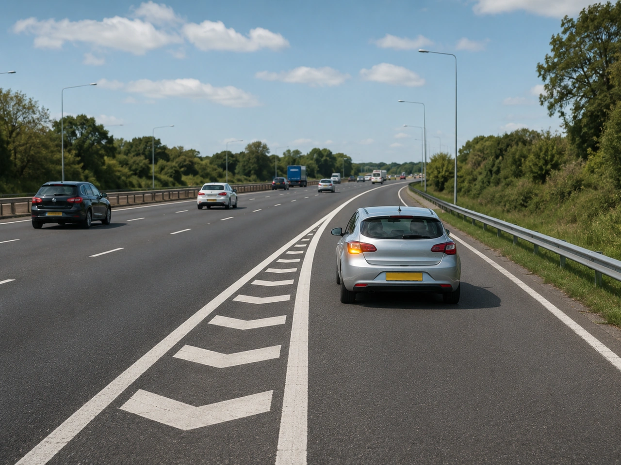 What should you do before joining a motorway?