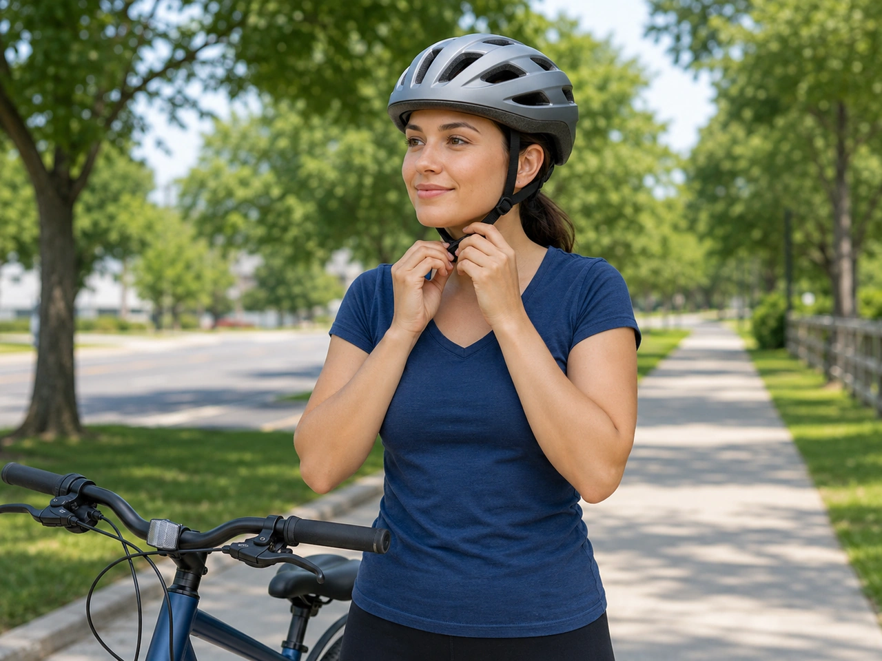 How should a bicycle helmet fit?