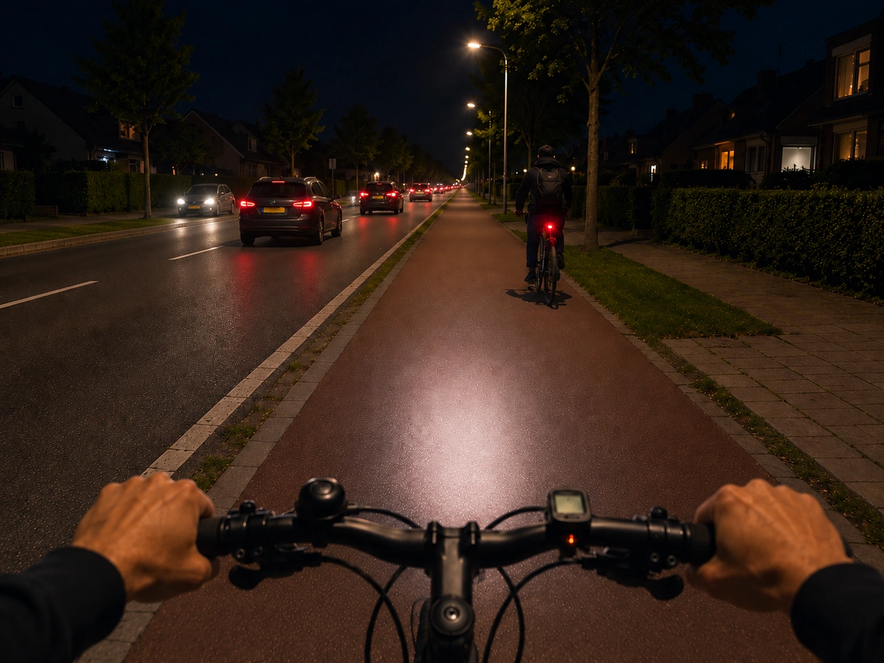 Why is it important to use bicycle lights at night?