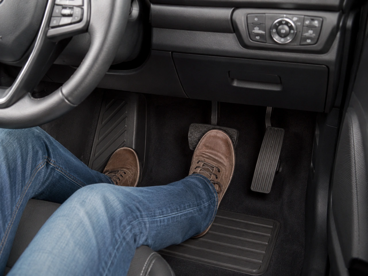 What should you do if the brake pedal feels unusually soft?