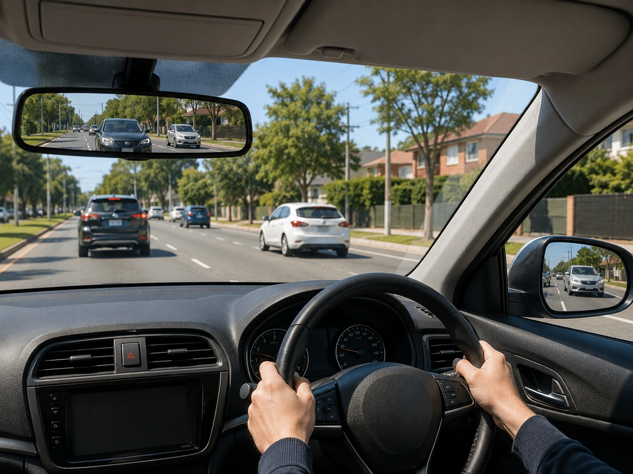 Why should you check your mirrors regularly while driving?