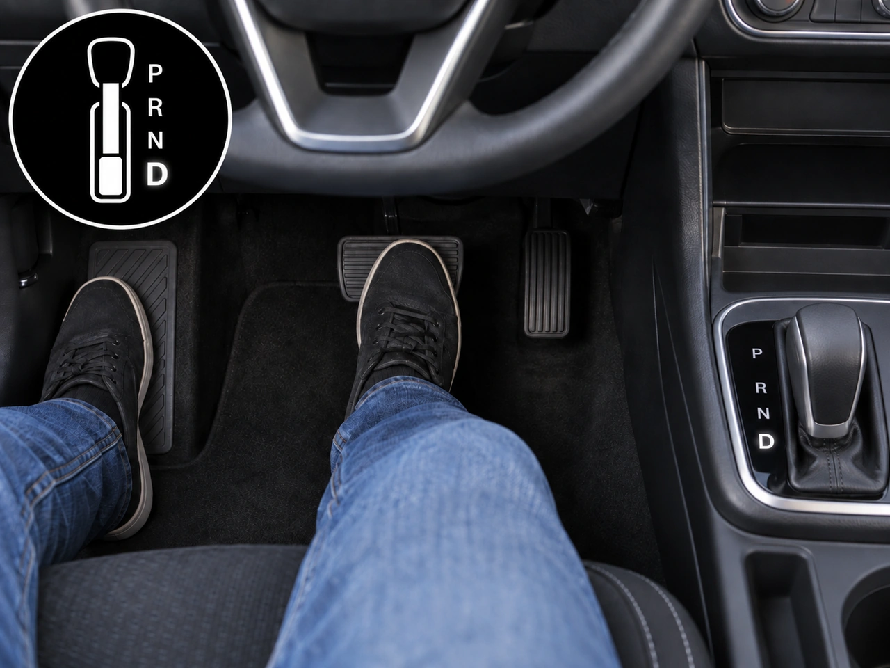 ¿Qué debe hacer cuando un vehículo automático está parado en D?