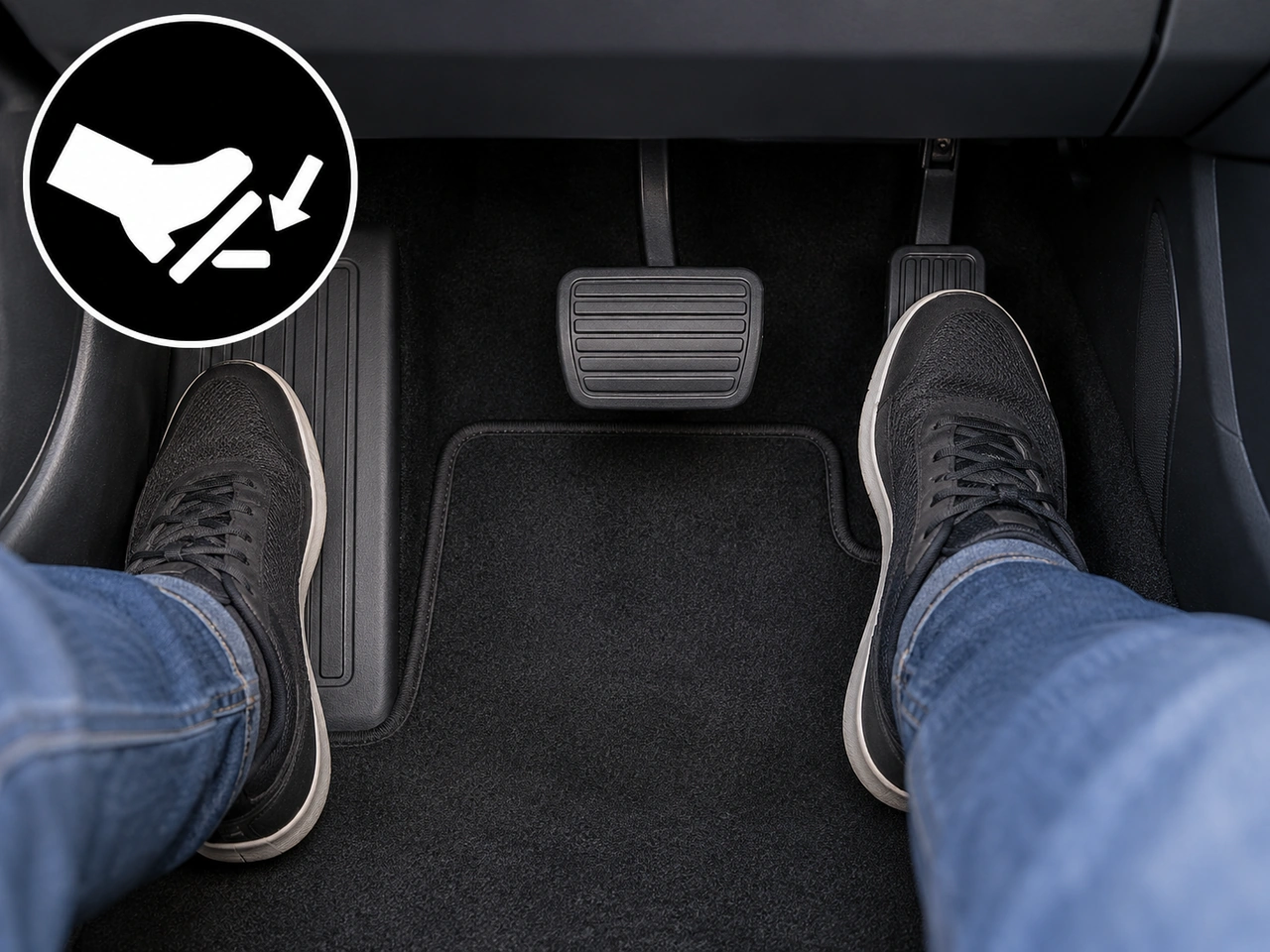 What may happen when you press the accelerator fully in an automatic vehicle?