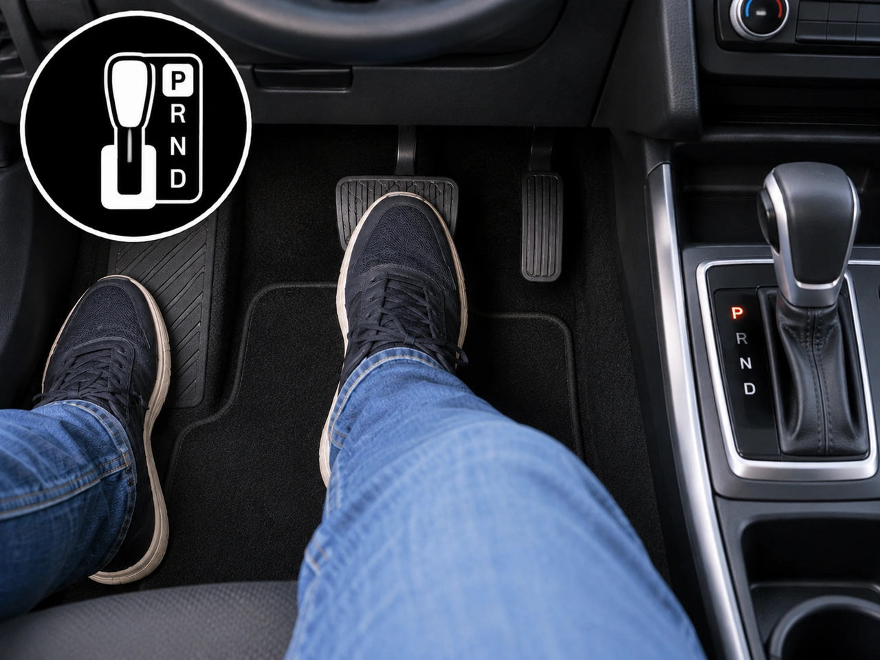What should you normally do before starting an automatic vehicle?
