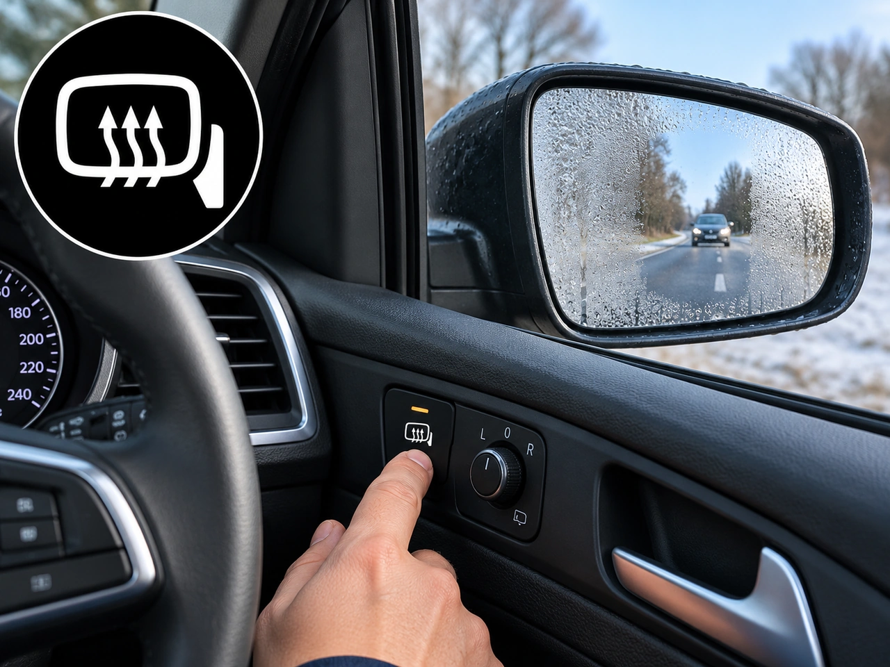 What is the purpose of heated door mirrors?