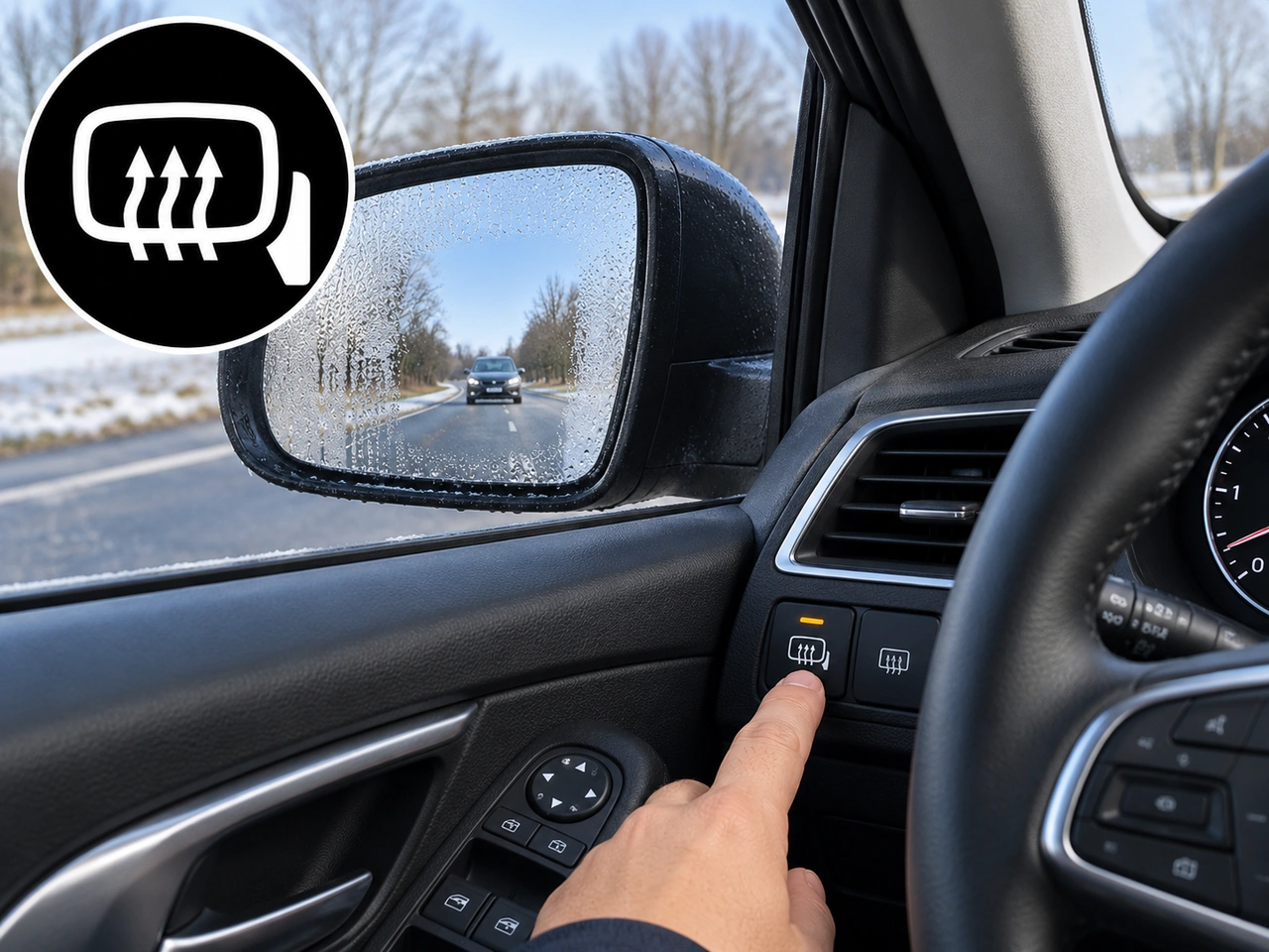 What is the purpose of heated door mirrors?
