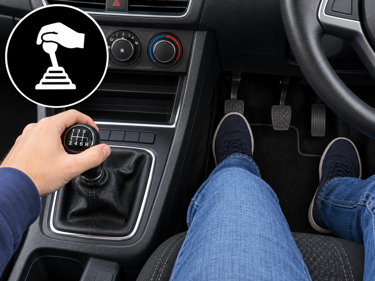 What should you do if a gear does not engage easily in a manual vehicle?