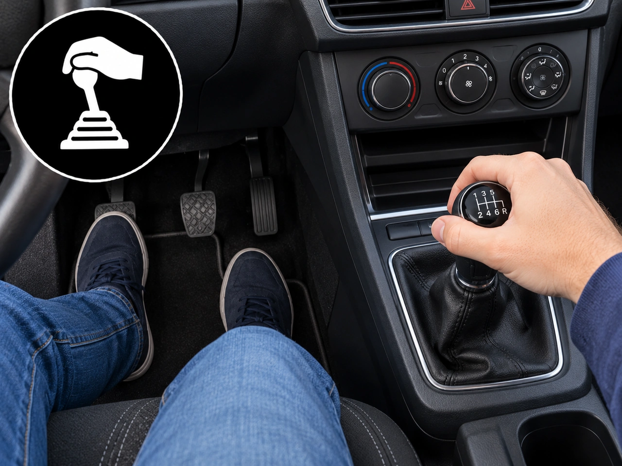What should you do if a gear does not engage easily in a manual vehicle?